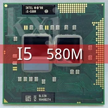 Intel Core i5 580M i5-580M 3M 2.5 GT/s Pätica G1 SLC27 PGA988 Mobilný Procesor Notebooky CPU Procesor HM55 HM57 QM57 Zásuvky G1