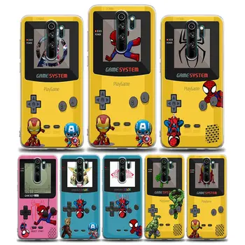 Marvel Game-Boy Jasné, Telefón puzdro Pre Xiao Redmi Poznámka 8Pro 11 10 9 8 Pro 7 8A 10 11 K40 Pro 5G Mäkké Pokrytie Spider Iron Man Logo